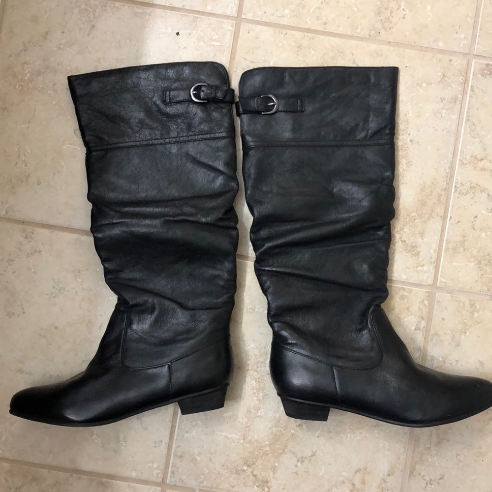 Steve Madden Craave Black Leather Boots